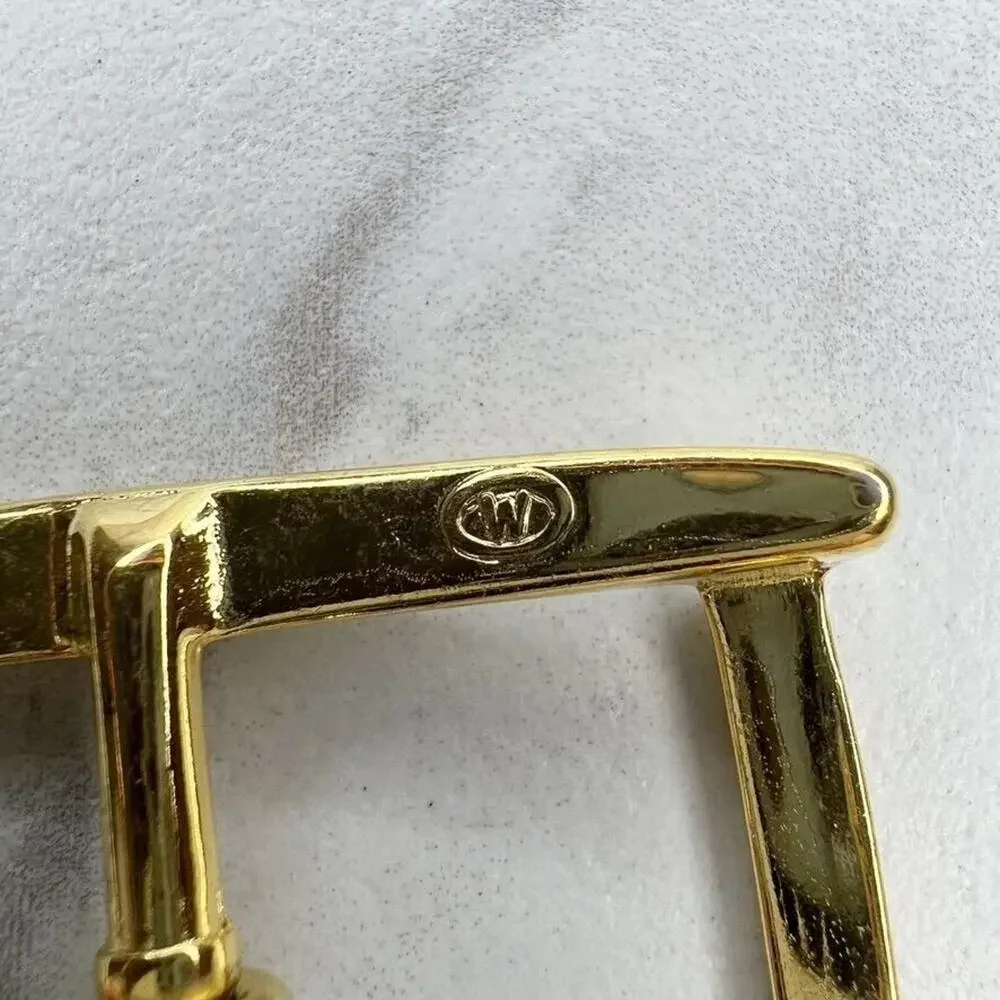Vintage Gold Tone Simple Basic Belt Buckle for up to 1 Inch Belt